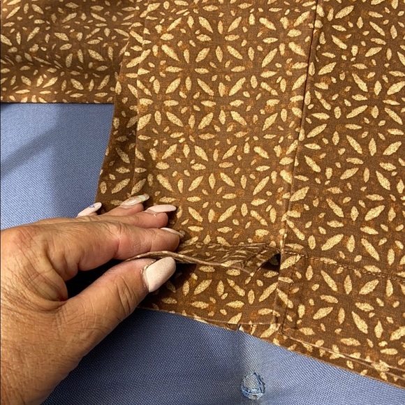 Fall color mosaic printed crop pants - Picture 3 of 6